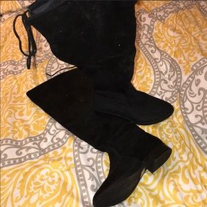 Black over the knee boots